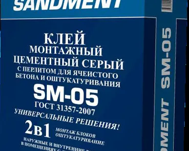 фото Клей цементный монтажный серый SM-05