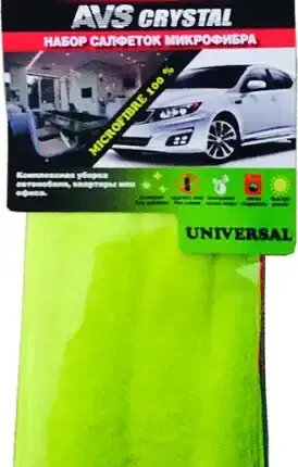 Фото №0 Салфетка автомобильная салон авто AVS A78282S микрофибра 3 шт.
