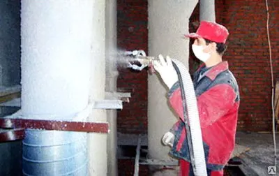 Фото №0 Обработка огнезащитная несущих металлических конструкций зданий