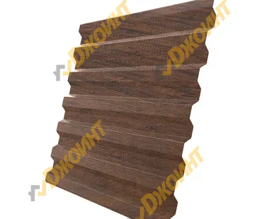 фото Профнастил С-21 0,5 Printech двухсторонний Antique Oak (Античный дуб)