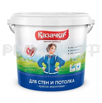 Фото №0 Краска вд интер  4,5кг ВД-АК КАЗАЧКА  (1/108) П