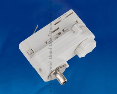 фото UBX-A61 WHITE 1 POLYBAG Адаптер для трехфазного шинопровода. Цвет-белый. Упаковка-полиэтиленовый пакет.