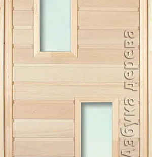 фото Банная дверь из липы и кедра 6 DoorWooD