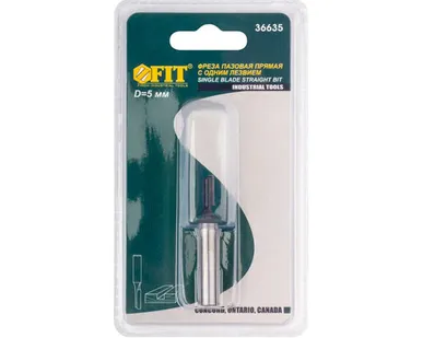 фото Фреза пазовая прямая с одним лезвием, DxHxL=5х13х52 мм FIT, 1 шт