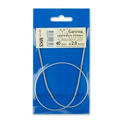 Фото №0 круговые MKS металл d 2.0 мм 40 см на металл.леске GAMMA