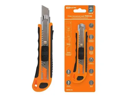 фото Нож технический усиленный 18 мм ТНУ-02 Алмаз (РФ)