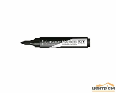 фото Маркер перманентный ЗУБР ПРОФЕССИОНАЛ МП-300 заостренный наконечник, 2 мм, черный