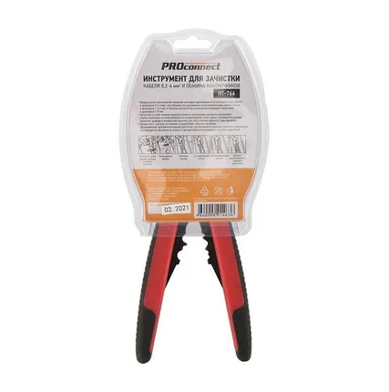 Фото №3 Инструмент для зачистки кабеля 0.2-6.0кв.мм и обжима наконечников (HT-766) (HY-371) PROCONNECT 12-4005-4