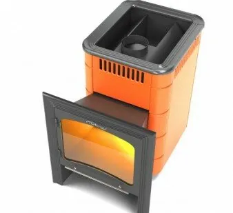 фото Печи для бани Компакт 2017 Inox Витра терракота