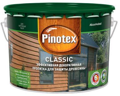фото PINOTEX CLASSIC ДЕКОРАТИВНО-ЗАЩИТНАЯ ПРОПИТКА ДЛЯ ДРЕВЕСИНЫ Пинотекс