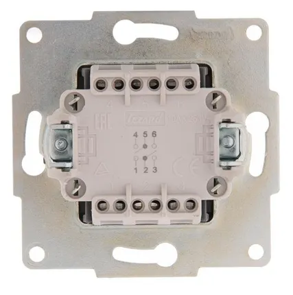 Фото №2 Механизм выключателя проходного 2-кл. 1п СП Karina 10А IP20 крем. LEZARD 707-0388-106