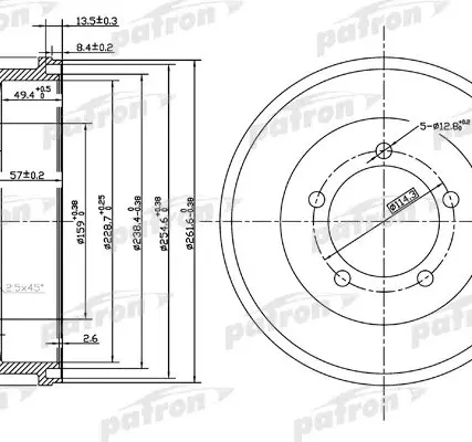 Фото №0 PDR1002 Барабан тормозной