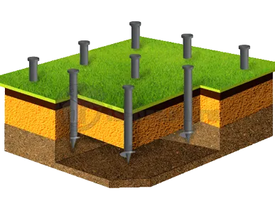 фото Вкручивание свай Мосрентген