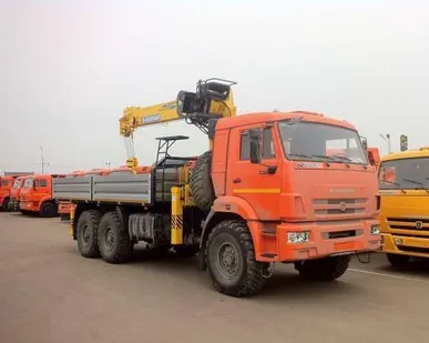 фото КМУ SOOSAN 886 верхнее управление + бур. установка на шасси КАМАЗ 43118