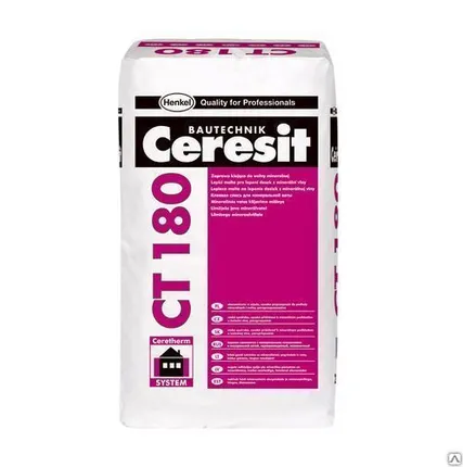Фото №0 Клей для минеральной ваты Ceresit СТ 180 25 кг