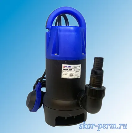 Фото №0 Насос дренажный BELAMOS Omega 75 SP для грязной воды (220В, 750Bт, 13000л/ч, кабель 10м)