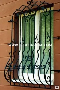 фото Дутая кованая решетка №3