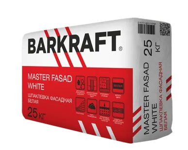 фото Шпаклевка BARKRAFT "MASTER FASAD WHITE" (25 кг)