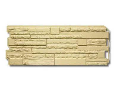 фото Фасадная панель (АП) Камень Скалистый ЭКО Песчаный 1170*450*23 мм (раб.размер 1100*430)