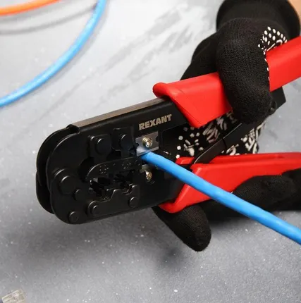 Фото №2 Инструмент для обжима джек. тел. 8P-8C 6P-4C Rexant 12-3432