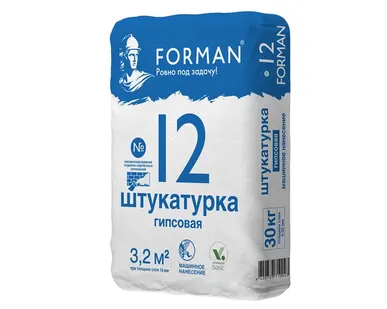 фото Штукатурка гипсовая Машинного Нанесения Forman 12 , 30кг