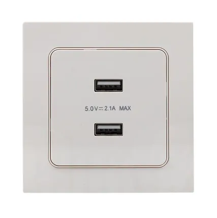 Фото №8 Механизм розетки USB 2-м Стокгольм 2.1А бел. PROxima EKF EYR16-028-10-2USB