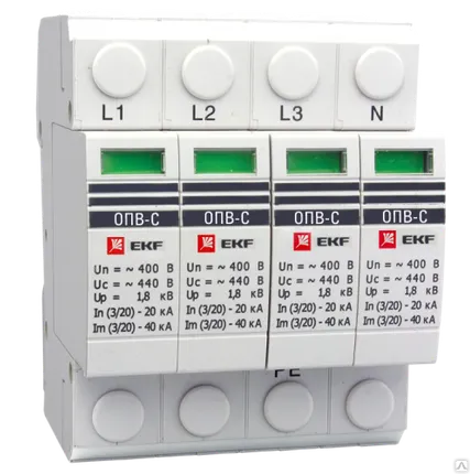 Фото №0 ОПВ-C/4P In 20кА 400В (с сигнализацией) EKF PROxima
