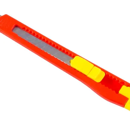 Фото №0 Нож с выдвижным сегментированным лезвием, пластмассовый 9мм