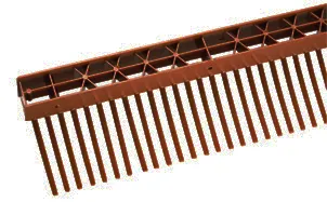 фото Аэроэлемент свеса с решеткой MDM коричневый, 1000*85 мм