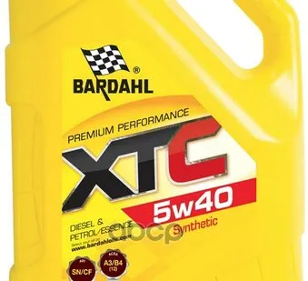 фото Bardahl 5W40 Xtc Sn/Cf 5L (Синт. Моторное Масло)
