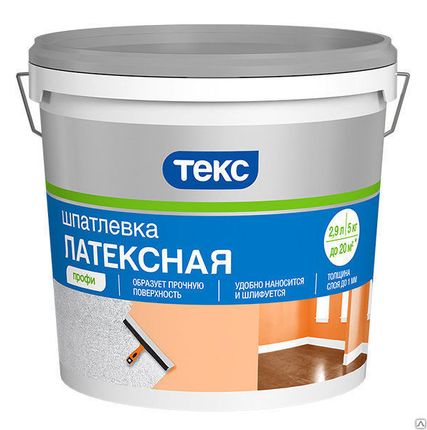 Фото №0 Шпатлевка латексная класс "Профи" 5кг ТЕКС