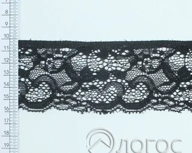 фото Кружево стрейч IS-210 50мм И, черный