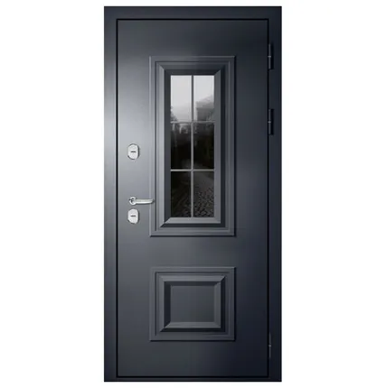 Фото №0 дверь входная Термо S13 графит, белый софт 860мм левая