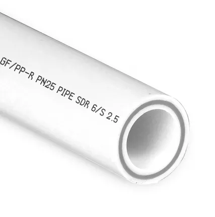 Фото №0 Труба полипропиленовая армированная стекловолокном 20*3,4 (PN25) SDR 6 РосТурПласт (штанга 2 метра)