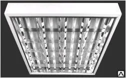 Фото №0 Короб светильника ЛПО 4х18 с зеркальным растром