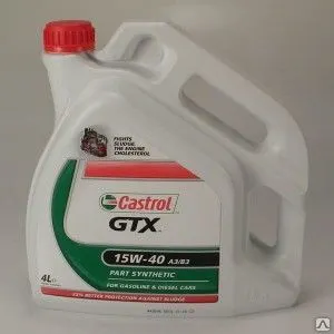 фото Моторное масло Castrol GTX А3/В3 15w40 4л