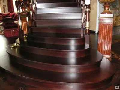 Фото №0 Лестница из массива березы