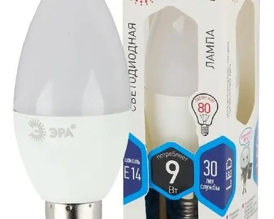 фото Лампа светодиодная B35-9w-840-E14 свеча 720лм ЭРА Б0027970
