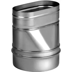 фото Переходник с D180.7 на овал 100х200, AISI 321 0,5мм (Вулкан)