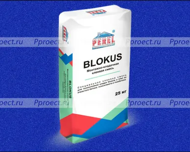 фото Perel клей монтажный для блоков KS Blockus 0318 25кг Завод PEREL