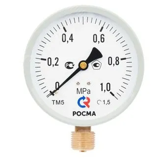 Фото №0 Манометр ТМ-510Р.00 (0...1,6МРа) G1/2" ; кл. точн. 1,5, М2