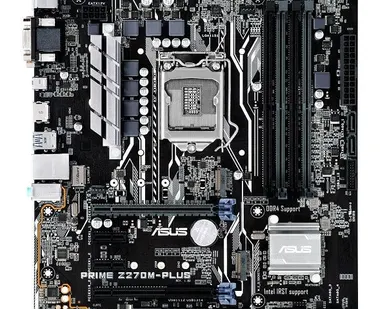 фото Материнская плата Socket-1151 Asus PRIME Z270M-PLUS, Z270 
(4xDDR4, 2xPCI-E
