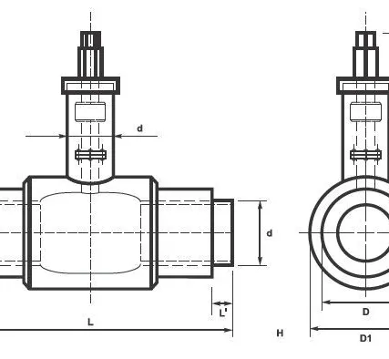 Фото №0 Шаровый кран ППУ в полиэтиленовой оболочке с патрубками.