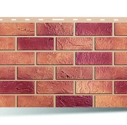 Фото №0 Фасадная панель Альта-Профиль Кирпич Кирпич бежевый комби