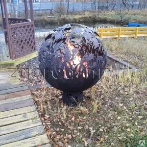 Фото №0 Уличный очаг для костра «Цветы любимой женщине», Диаметр 1000 мм. с обручем