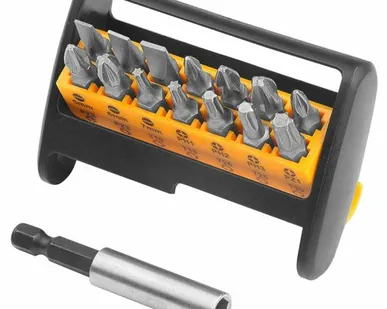 фото Набор вставок (бит) 1/4", PH, PZ, Torx, 15 предметов TOLSEN TT20365