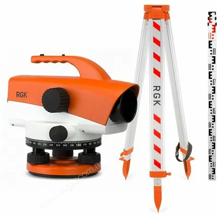 Фото №0 Комплект Оптический Нивелир RGK C-32 Штатив Рейка - 3 В 1