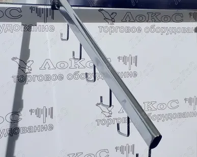 фото Кронштейн на штангу прямоугольную 6 крючков L=400мм труба 15*30мм, хром