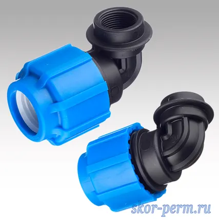 Фото №0 Угольник ВР 63х1 1/2&quot; ПНД