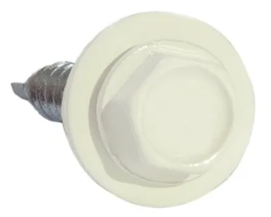 фото Саморез 4,8х28 HARDWEX оцинкованный RAL 9010 Чистый белый под насадку для крепления кровельного листа к деревянным конструкциям 00000015557